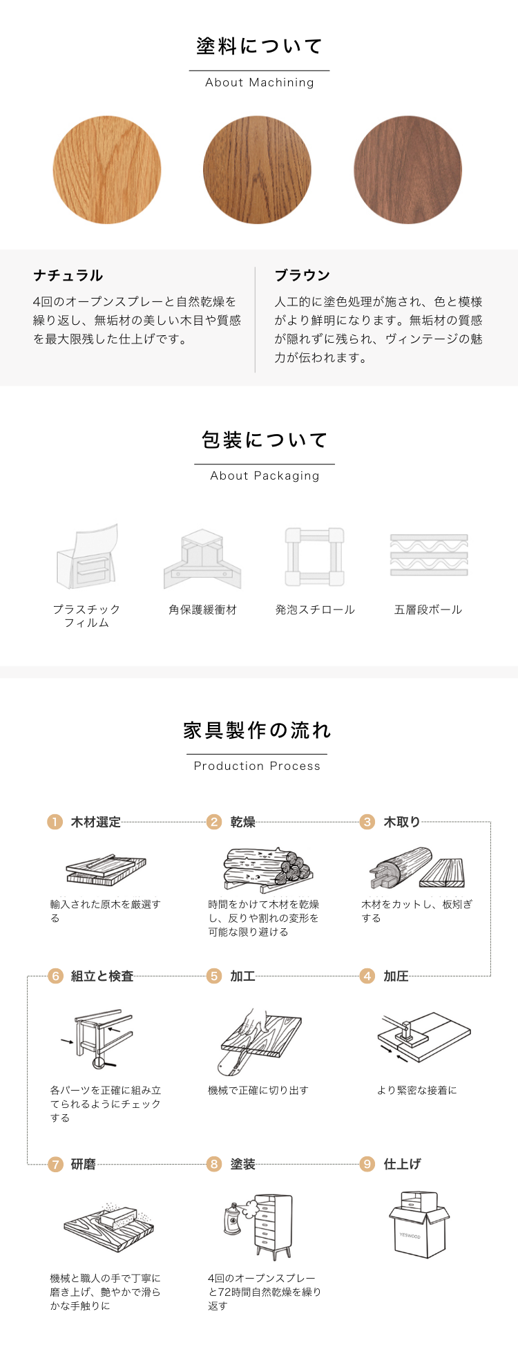 幅64テーブル 天然木 ドレッサー 鏡台 無垢材