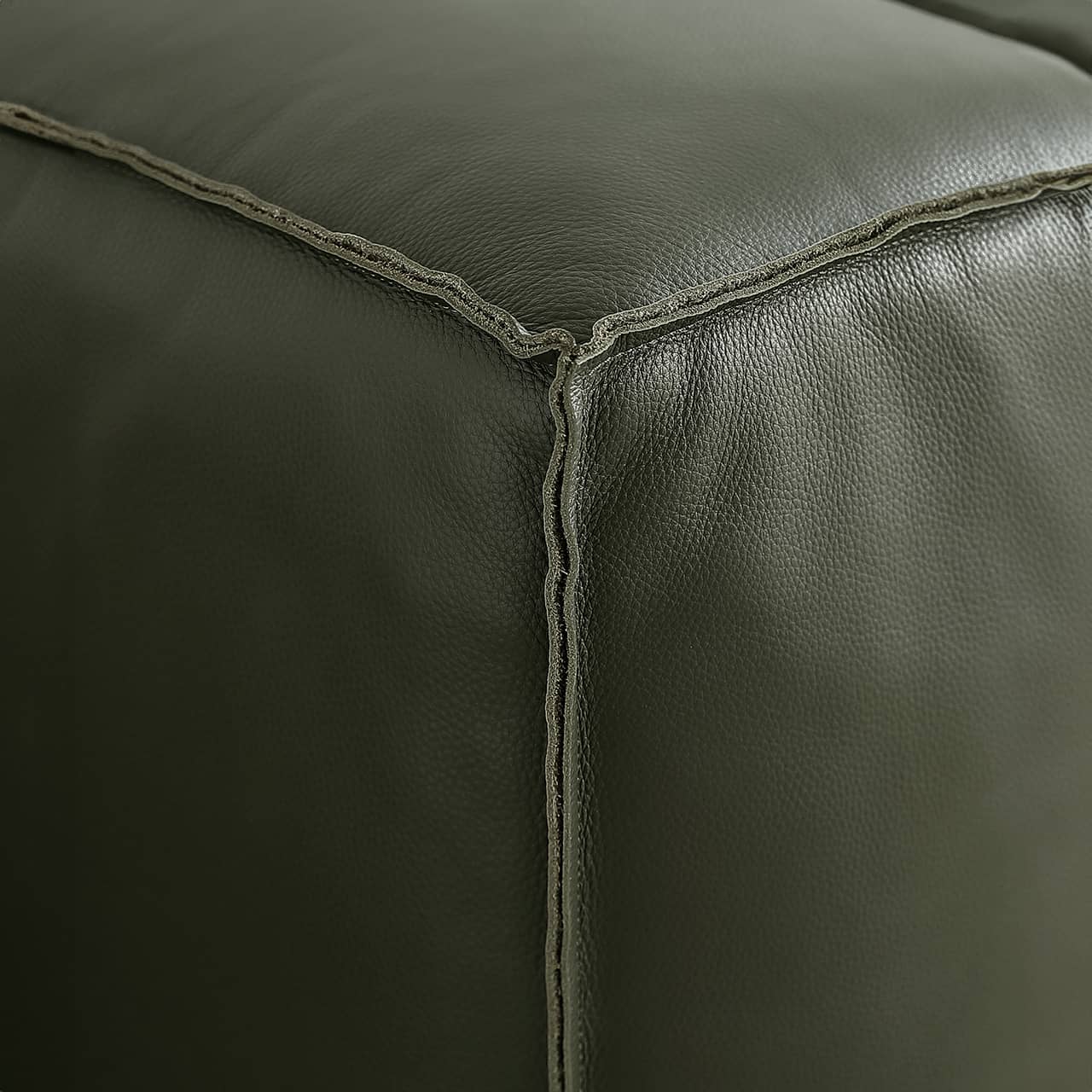 ソファー 3人掛け 幅265cm 本革 ローソファ グリーン おしゃれ