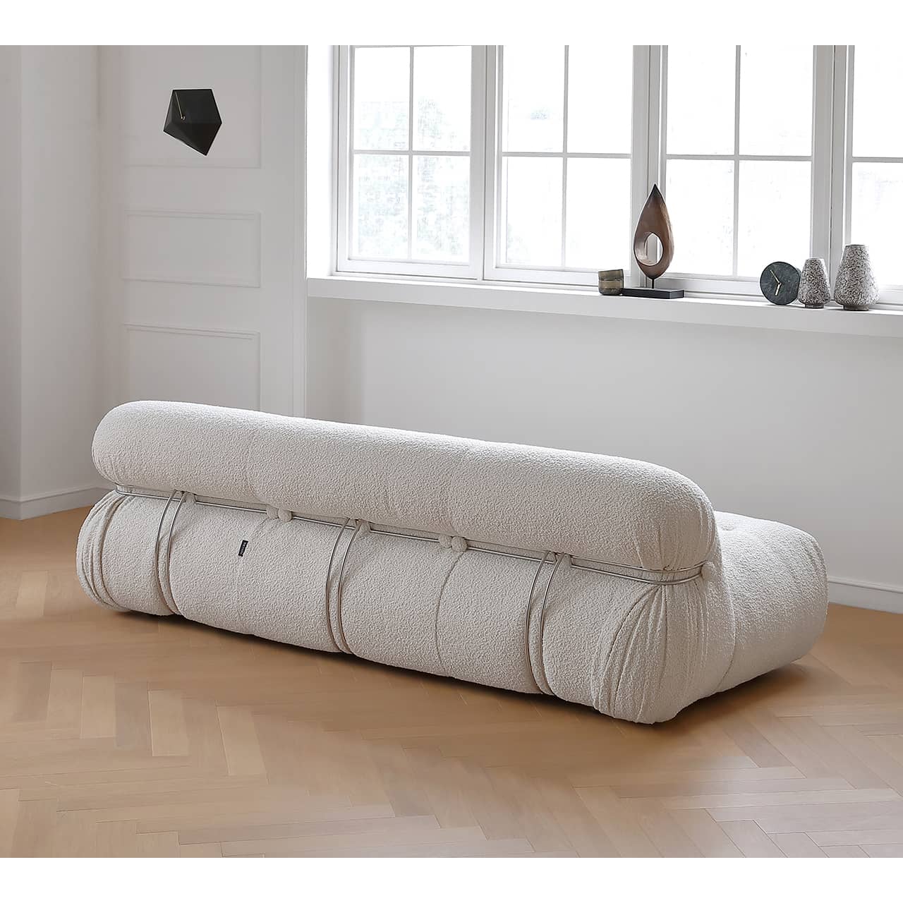 ソファー 3人掛け 幅230cm ファブリック ホワイトソファ おしゃれ