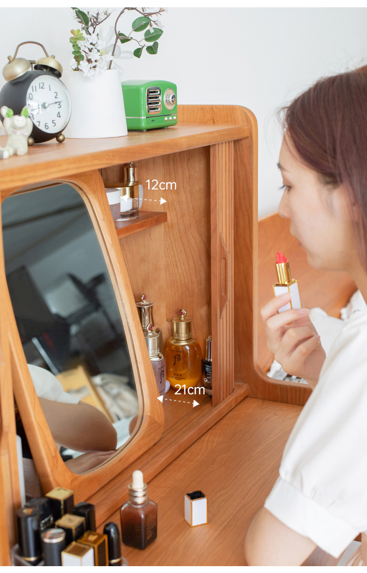 卓上鏡 130×62㎝　ミラー 鏡台 ドレッサー 化粧台 レトロ ヴィンテージ HAGiHARA ドレッサー 幅115cm 猫脚 姫系 三面鏡 アンティーク調 メイク