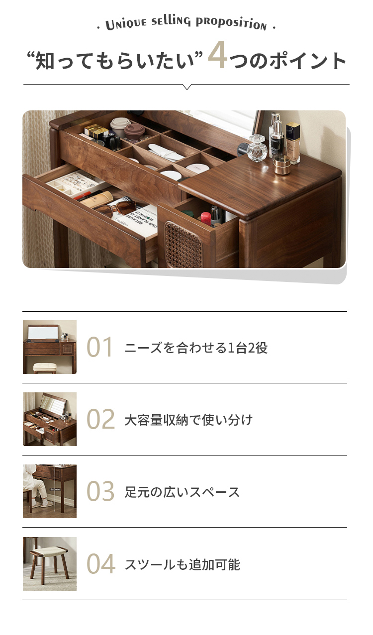 ドレッサー ドレッサー デスク 化粧台 収納 鏡台 メイク台