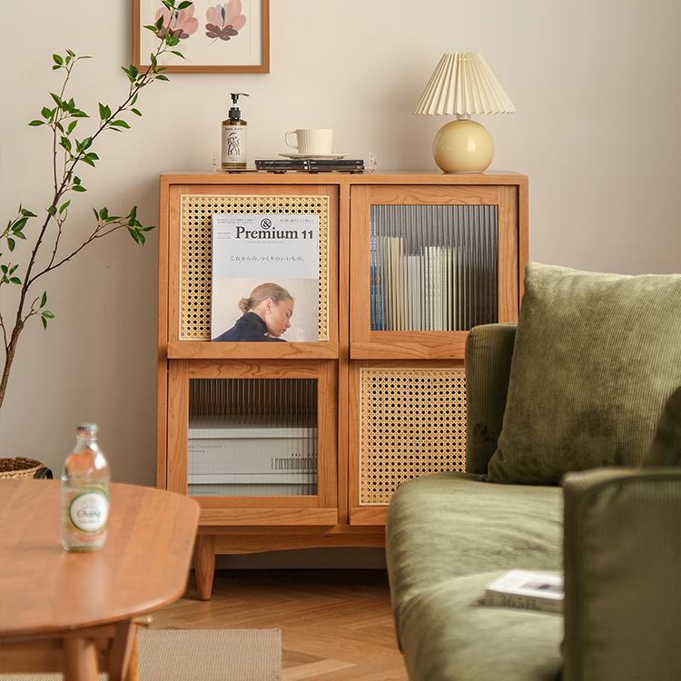 定番NO.1！大容量キャビネット　ラタン風 オシャレ　収納棚　BROWN 楽天市場】[お買い物マラソン! 10/4 20:00-10/9 1:59] 収納棚