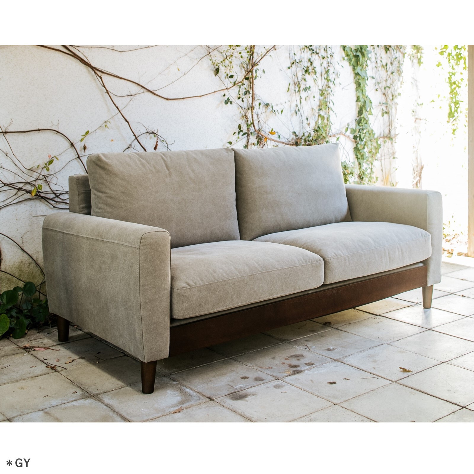 DICHOTOMIC アイアングリッドソファ 2.5シーター / ６号帆布 ソファ 帆布生地 二人掛け supd-ienowa-s02 ソファ・テーブル・家具