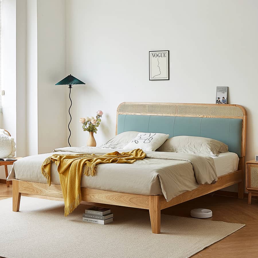 ベッドフレーム 天然木フレーム シングル セミダブル ダブル 北欧風