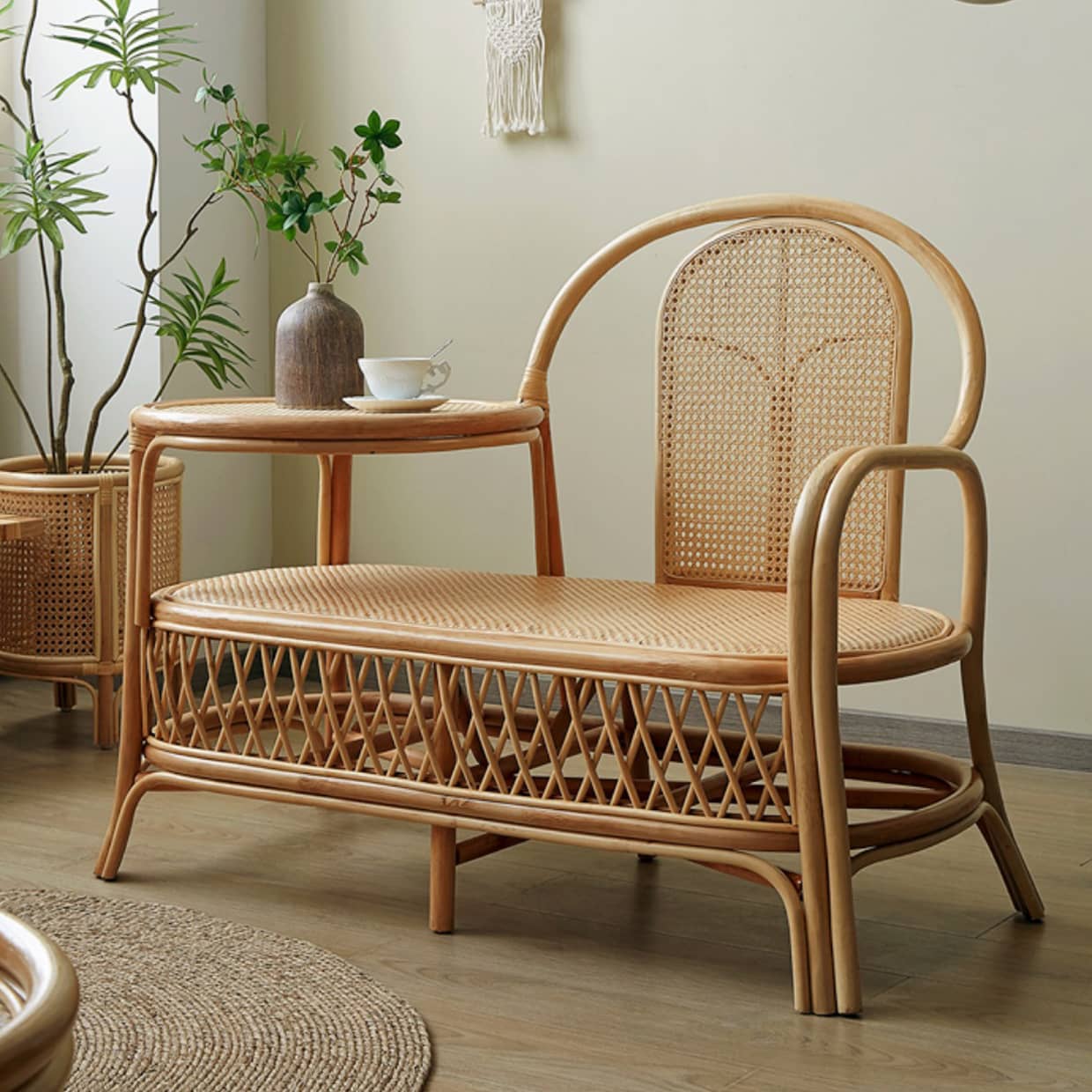 ソファ おしゃれ ラタン製 チェア 椅子 チェアー