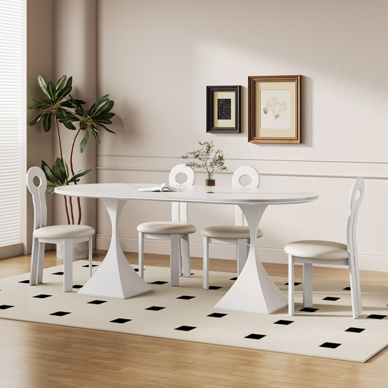 ダイニングテーブル テーブル 楕円形 セラミック製天板 食事テーブル