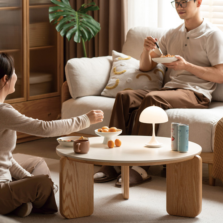 センターテーブル 幅80cm リビングテーブル ローテーブル 白 ホワイト