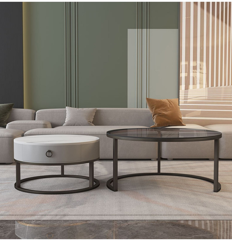 ローテーブル コーヒーテーブル 2個セット セラミック天板 おしゃれ