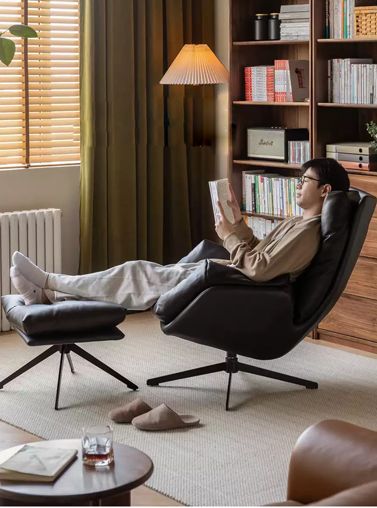 リクライニングソファ 1人掛けソファチェア フェザークッション 高品質