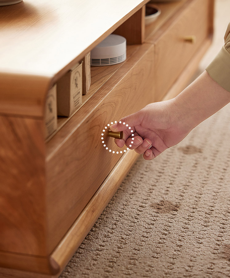 ソファーテーブル 天然木材を使用したローテーブル収納付きのコーヒー