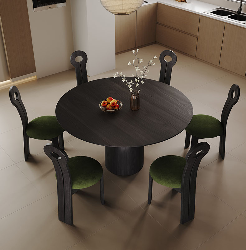 アッシュ材木製 丸テーブル 円形ダイニングテーブル 三色展開falm-010