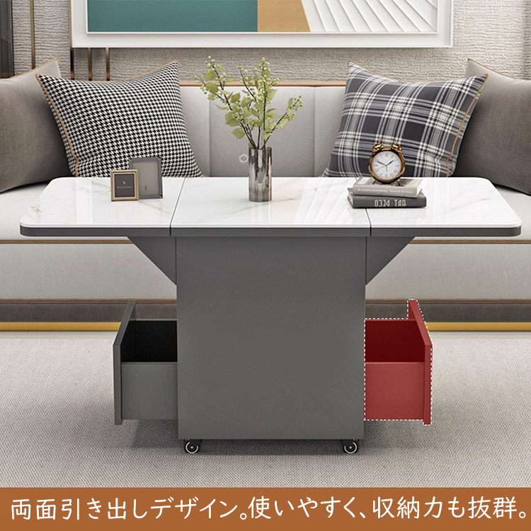 センターテーブル 折りたたみ キャスター付き コンパクト 北欧