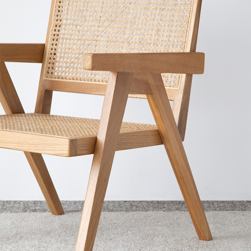 ラタンチェア オーク 完成品 無垢材 木製 ラタン編み ysys-a3122