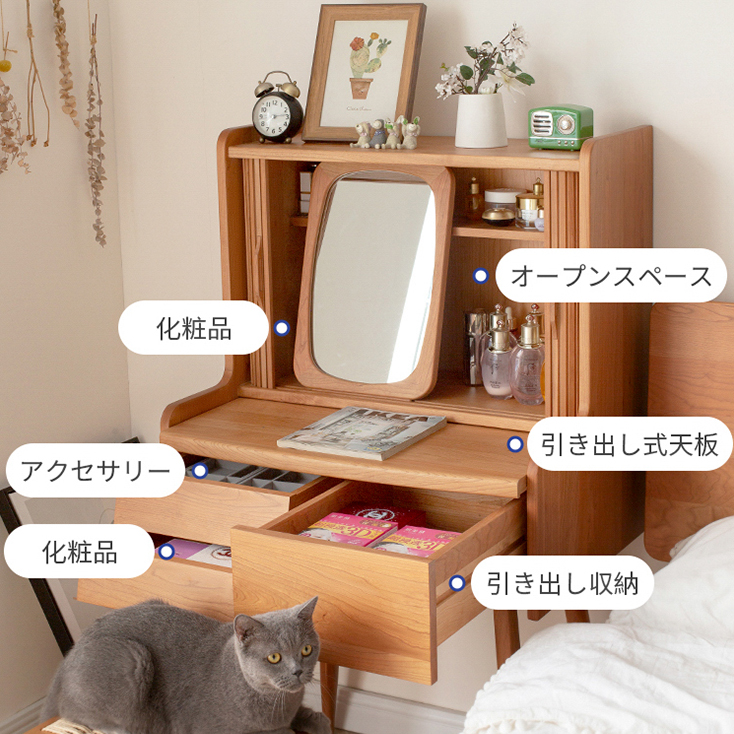 卓上鏡 130×62㎝　ミラー 鏡台 ドレッサー 化粧台 レトロ ヴィンテージ HAGiHARA ドレッサー 幅115cm 猫脚 姫系 三面鏡 アンティーク調 メイク