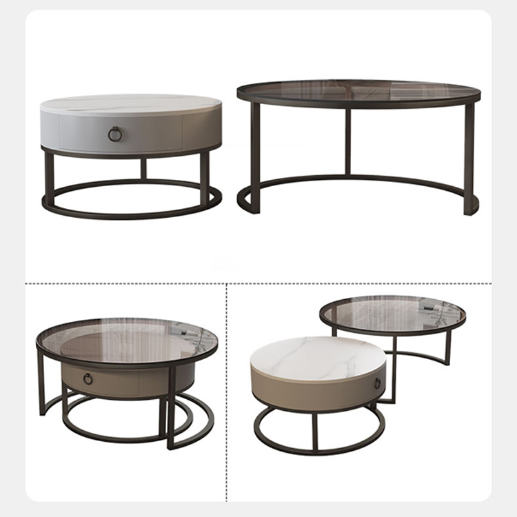 ローテーブル コーヒーテーブル 2個セット セラミック天板 おしゃれ