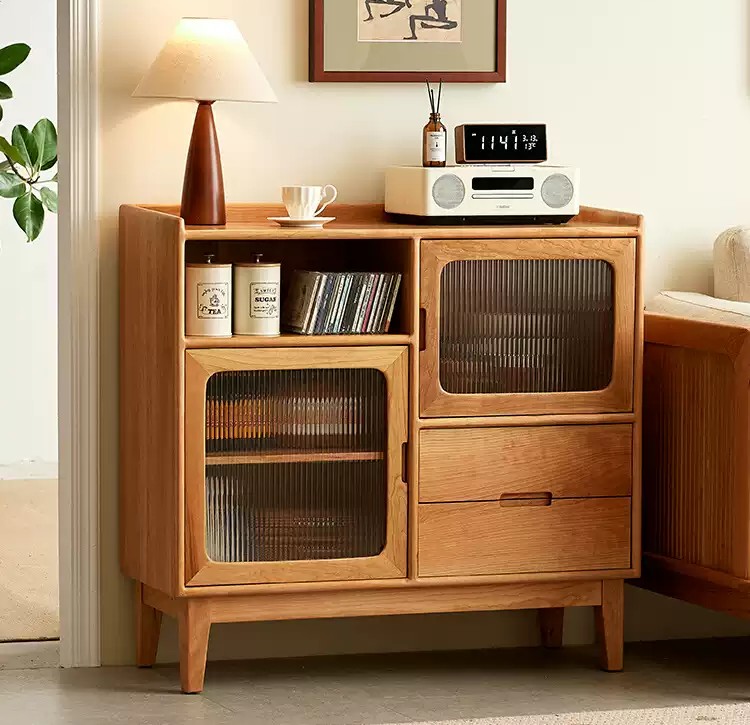 キャビネット サイドボード 北欧風 木製 幅80 扉付き 可動棚 LEDライト付 キャビネット サイドボード 北欧風 木製 幅80 扉付き 可動棚 LEDライト